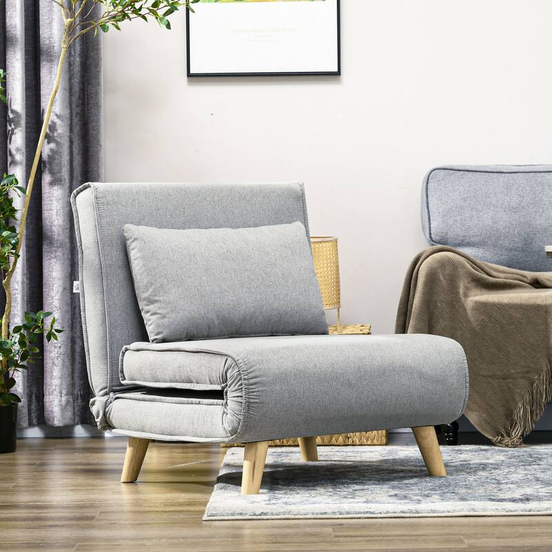 2-in-1 Multi-Functional Sofa Bed, Sleeper Chair with Adjustable Backrest