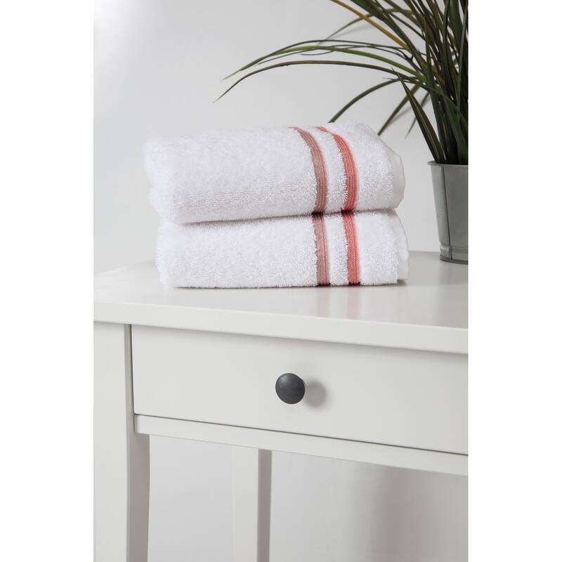 Ozan Premium Home 100% Genuine Turkish Cotton Bedazzle Hand Towel(Set of 2)