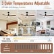 preview thumbnail 23 of 86, Sofucor 48/52 Inch Ceiling Fan with Light, Solid Wood Blades for Living Room, Bedroom,Smart Optional
