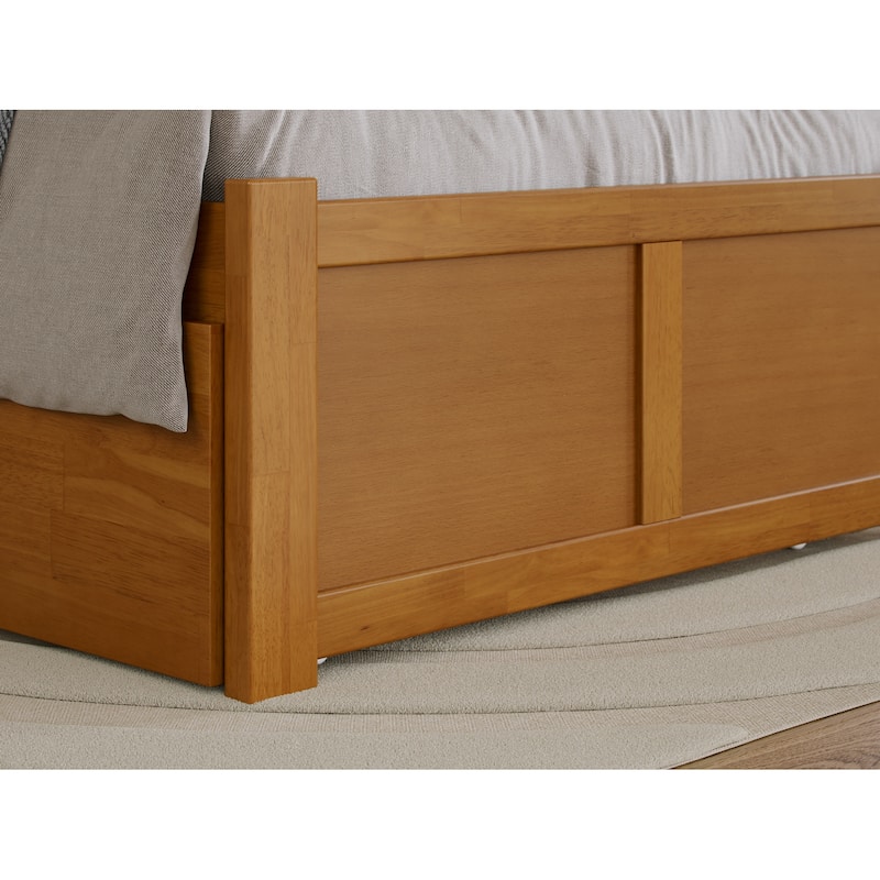 AFI Madison Platform Bed with Footboard & Twin XL Trundle
