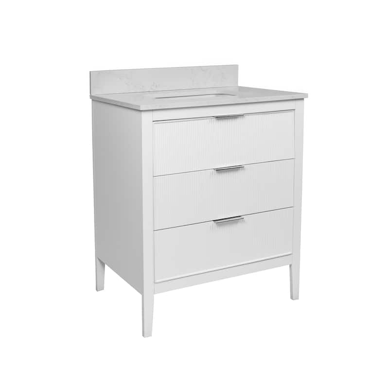 Evelyn 30-inch Vanity with Engineered Marble Top