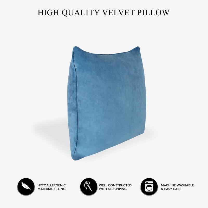 A1HC Velvet Throw Pillow Insert, Hypoallergenic Down Alternative Fill, Pack of 1