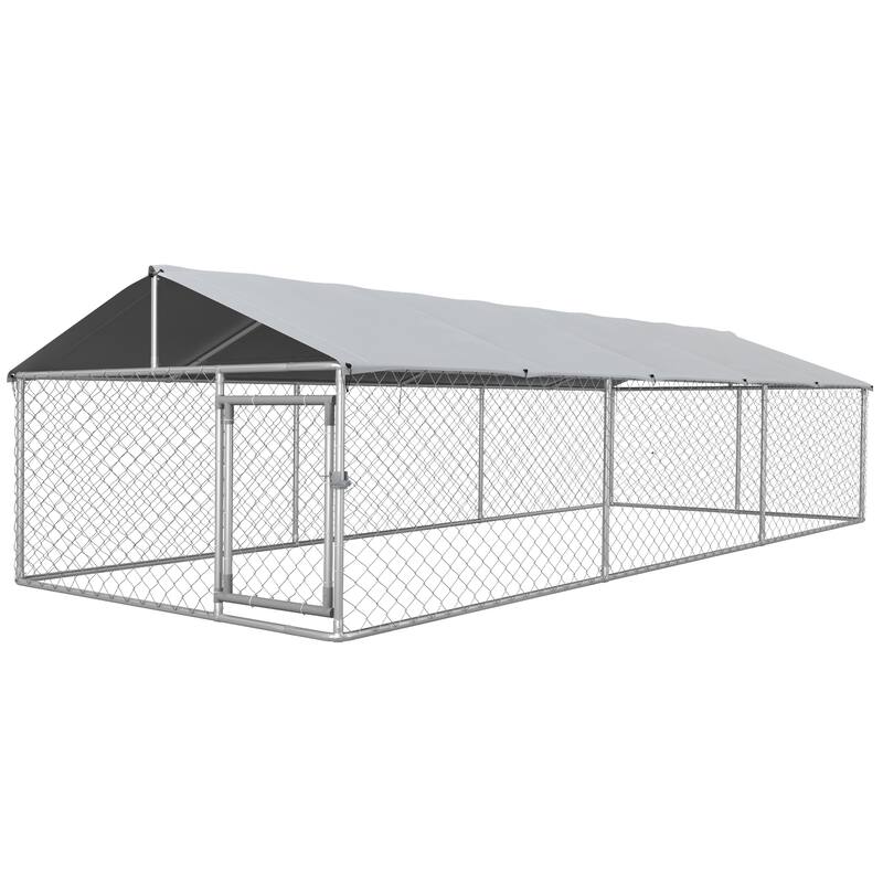 Large Outdoor Dog Kennel with Waterproof & UV-Resistant Roof
