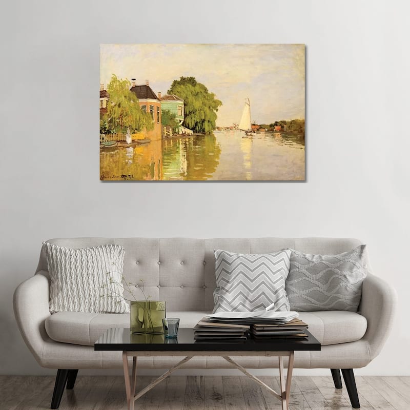 iCanvas "Houses On The Achterzaan" by Claude Monet Canvas Print - 32x48x1.5