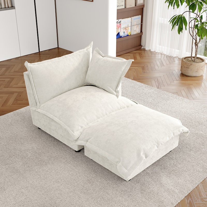 Double Layer Cushion Comfy Cloud Modular Sectional Sofa Set