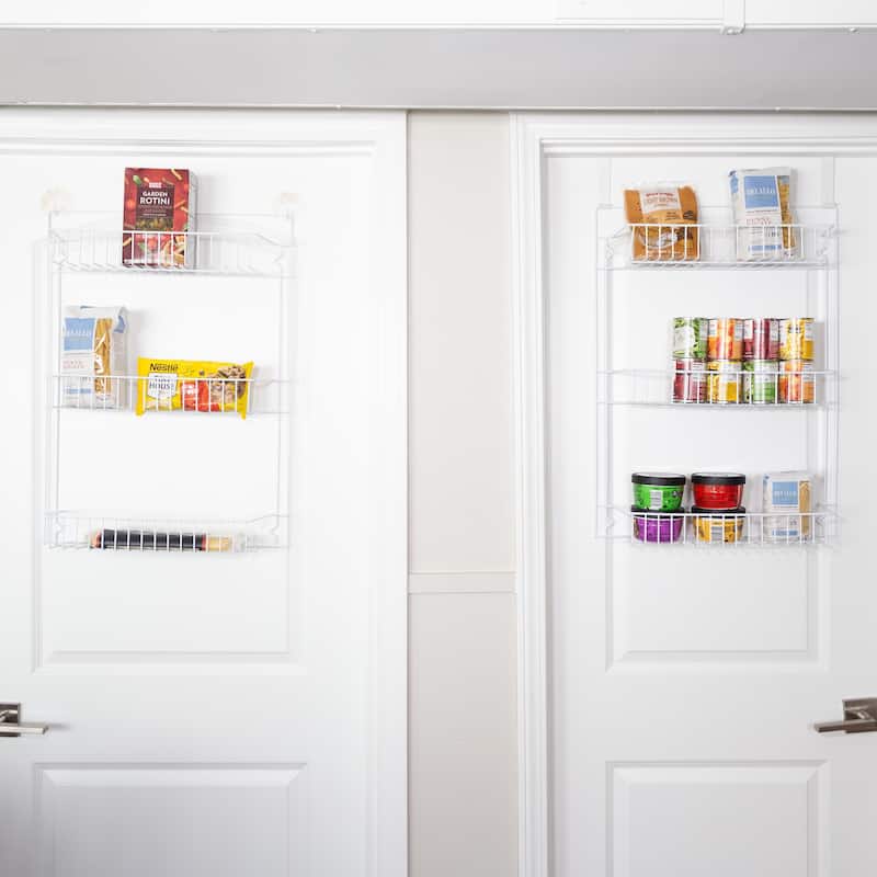 Over the Door Organizer - 6-Tier Adjustable Pantry Shelves and Rack for Kitchen Organization by Windsor Home (White)