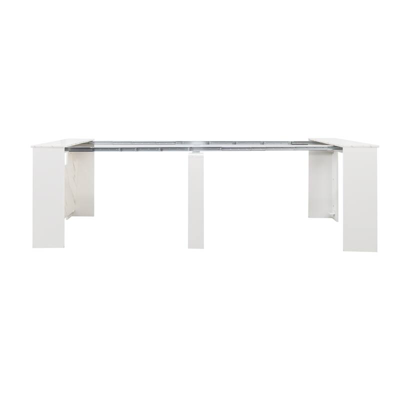 GDF Studio - Lalia Modern Multifunctional Extendable Dining Table with Storage Panels - 118.11"