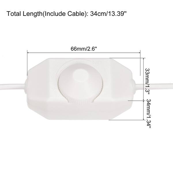 4pcs 1224V DC PWM Rotary Inline Dimmer Switch for LED Strips Lights