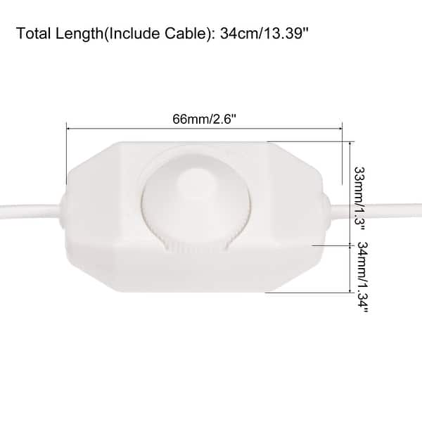 5V USB PWM Rotary Inline Dimmer Switch for LED Strips Lights White