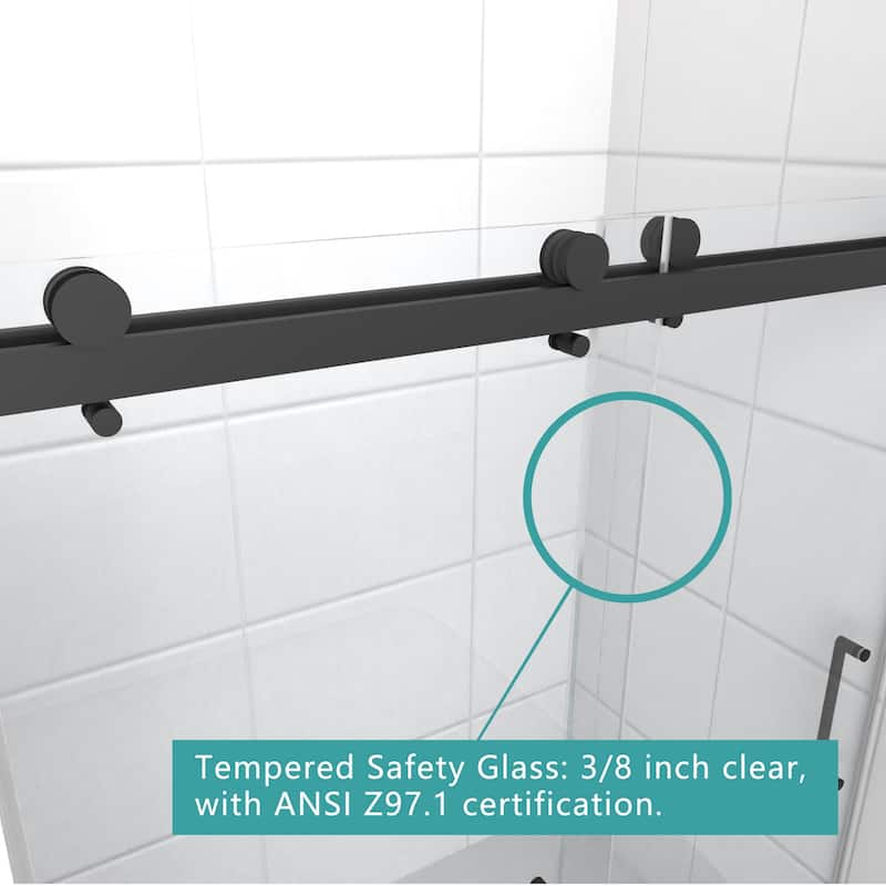 i-Homare 56-60" W x 76" H Frameless Double Bypass Sliding Shower Doors