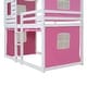 preview thumbnail 18 of 36, Impression Twin Size Solid Wood Kids Bed Bunk Wood House Bed with Tent,Playhouse Design