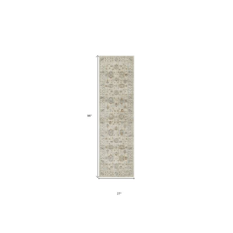 Nibiq Power Loomed Distressed with Fringe Area Rug By HomeRoots - 8' Runner