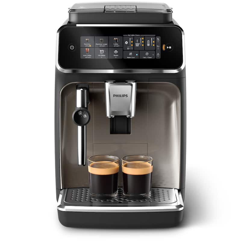 Philips 3300 Fully Automatic Espresso Machine with Milk Frother, Black and Chrome - Black/Chrome