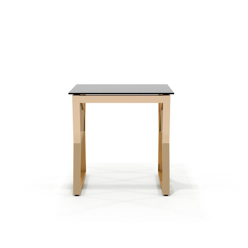 Kiloran Contemporary 24-inch Glass Top Side Table by Furniture of America