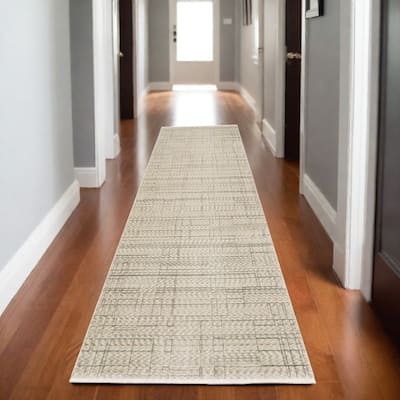 HomeRootsGeometric Industrial Runner Area Rug