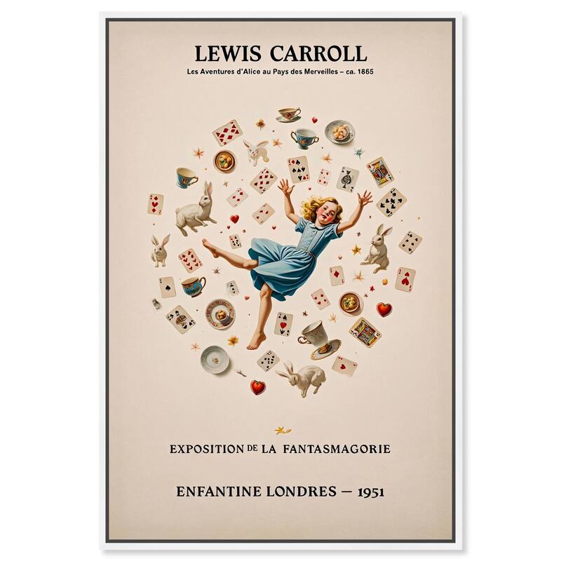 Carroll's Alice in Motion Canvas by Art Remedy - White - 20" x 30"