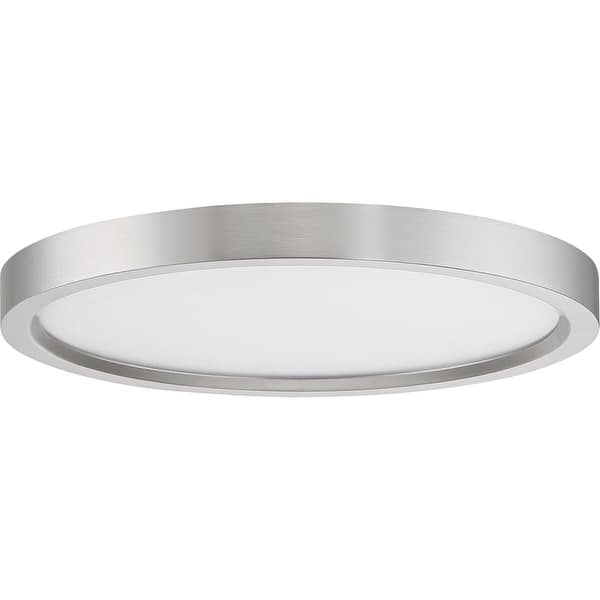 slide 2 of 2, Quoizel Outskirts 11" Ceiling Light in Brushed Nickel Brushed Nickel