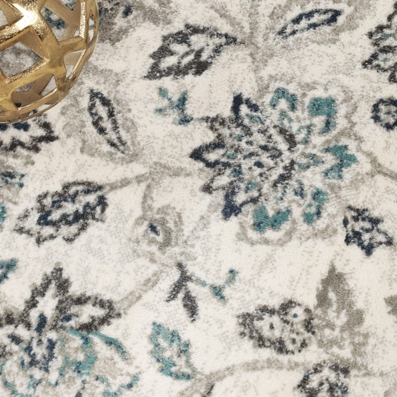 Superior Jacobean Modern Farmhouse Floral Indoor Runner or Area Rug