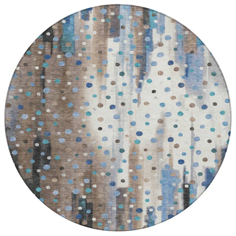 Machine Washable Indoor/Outdoor Modern Confetti Chantille Rug