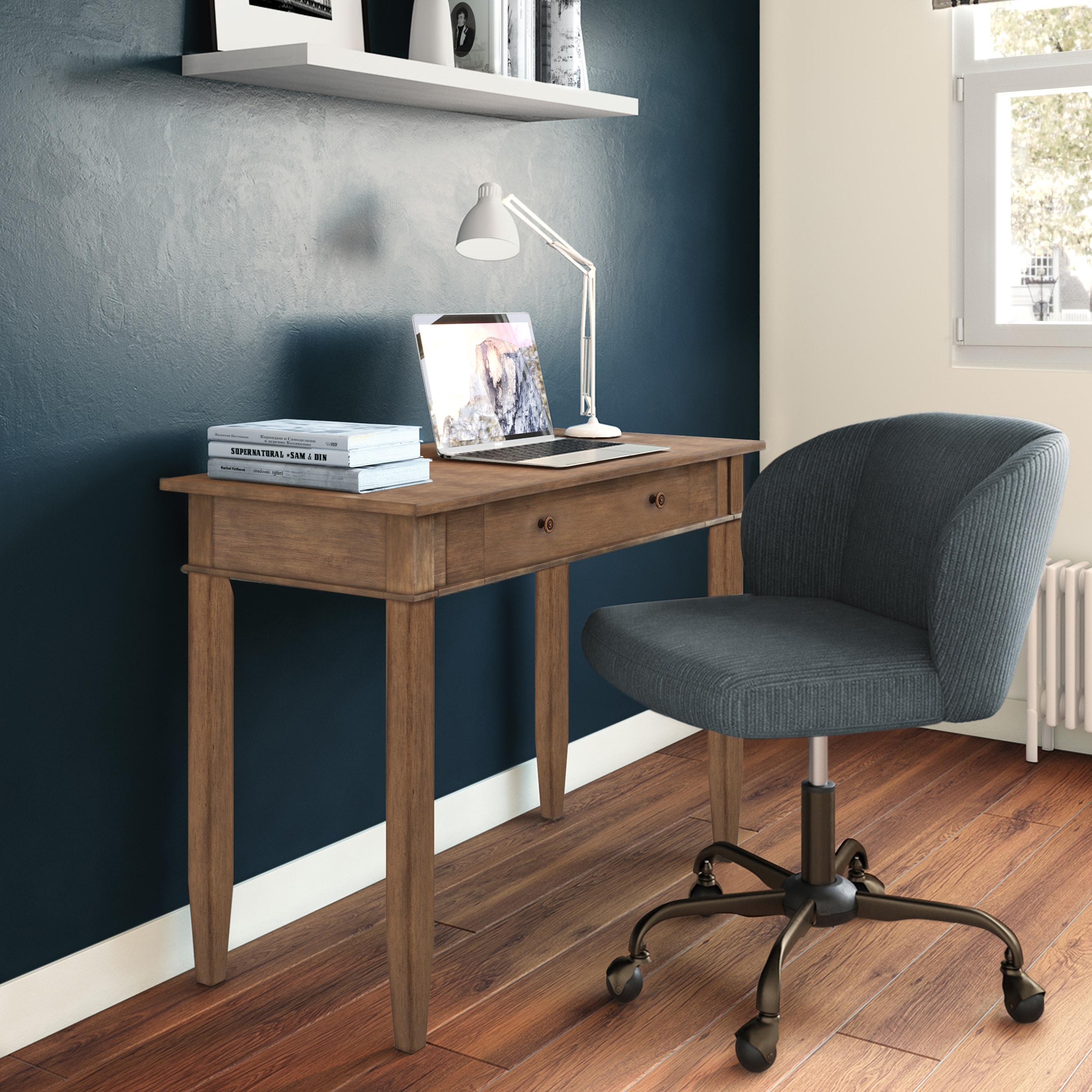 42 inch wide discount desk with drawers