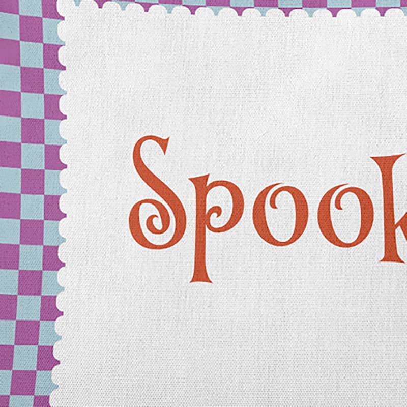 Halloween Spooky Checks Accent Pillow