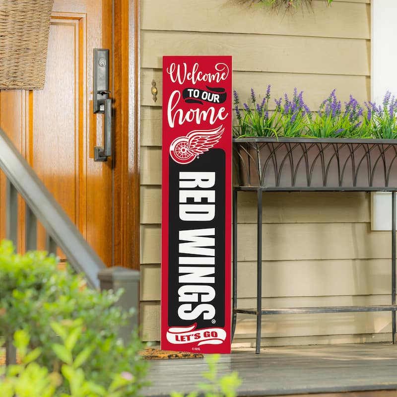 47" Double Sided Seasonal Porch Leaner, Detroit Red Wings - 47" x 11.25"