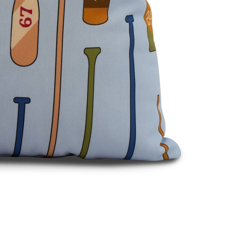 18 x 18 inch Oar Numbers Geometric Print Pillow