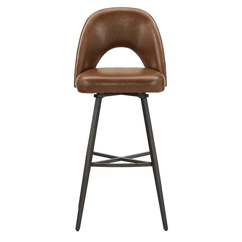 Presley Metal Fabric Swivel Bar Stools (Set of 2) by iNSPIRE Q Modern