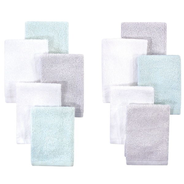 slide 1 of 1, Little Treasure Baby Unisex Rayon from Bamboo Luxurious Washcloths, Mint Gray, One Size - Mint Gray - One Size One Size - Mint Gray