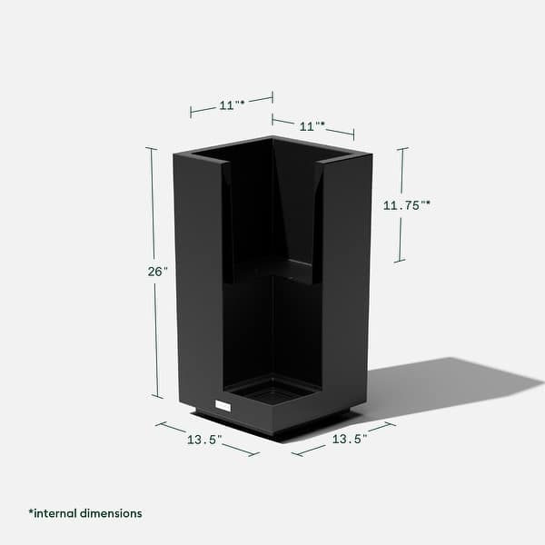 dimension image slide 2 of 6, Block Series Pedestal Planter