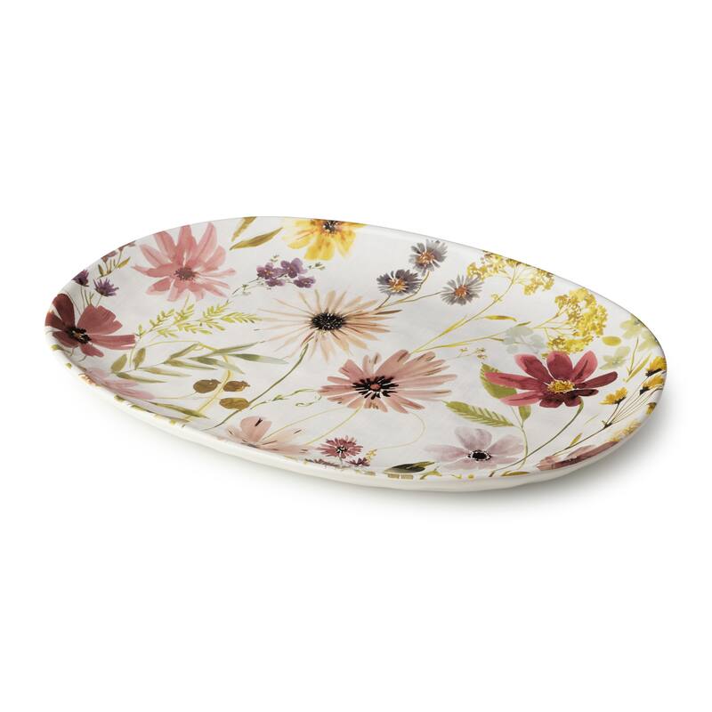 Certified International Wildflowers Oval Platter 16" x 12" - 16.00"L x 12.00"W x 1.13"H