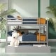 preview thumbnail 31 of 41, Contemporary Full over Full Bunk Bed with Twin Size Trundle and Built-in Ladder, Save Space or Split Into 2 Beds