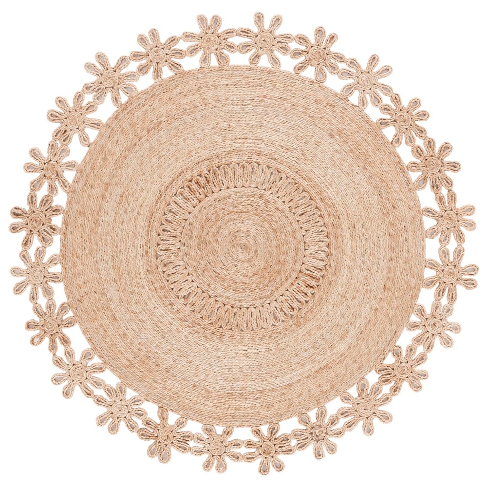 SAFAVIEH Natural Fiber Alline French Country Round Jute Rug