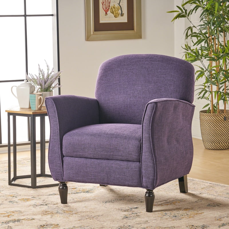 Swainson Traditional Tweed Armchair by Christopher Knight Home - purple tweed