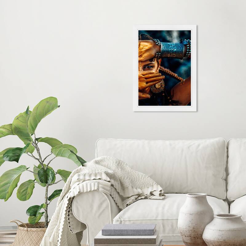 Wynwood Studio Prints People and Portraits One Warrior Gold and Modern & Contemporary Wall Art Canvas Print - White