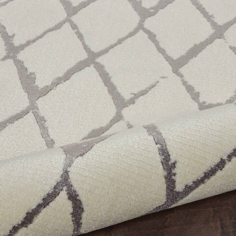 Nourison Twilight Contemporary Geometric Trellis Area Rug