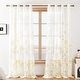 Deconovo Floral Pattern Sheer Curtain for Living Room (1 Panel)