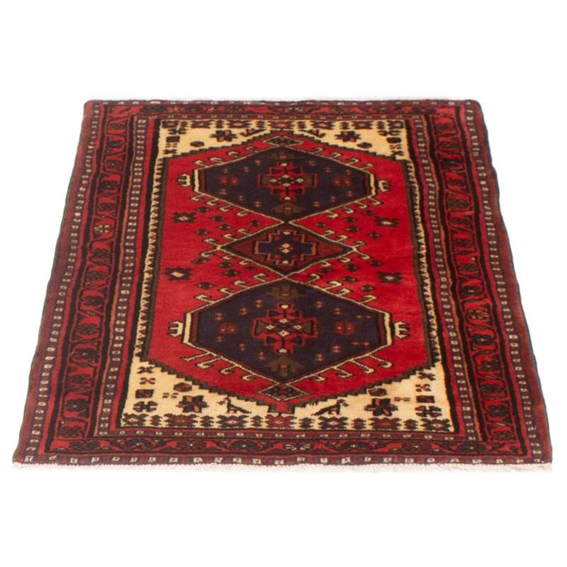 ECARPETGALLERY Hand-knotted Andelz Red Wool Rug - 3'3 x 4'4