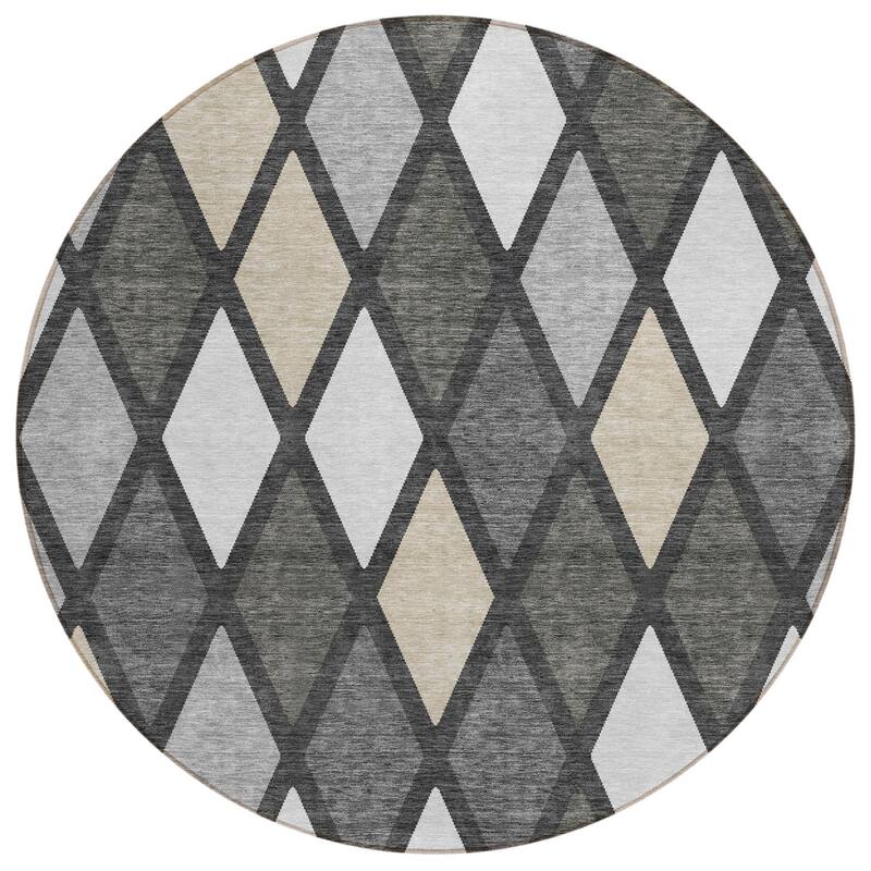 HomeRoots Geometric Transitional Rectangle Outdoor Rug