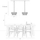 preview thumbnail 10 of 12, Aulia Modern Black Crystal 4-Light Drum Chandelier Lights for Dining Room - D15.5" x H10"