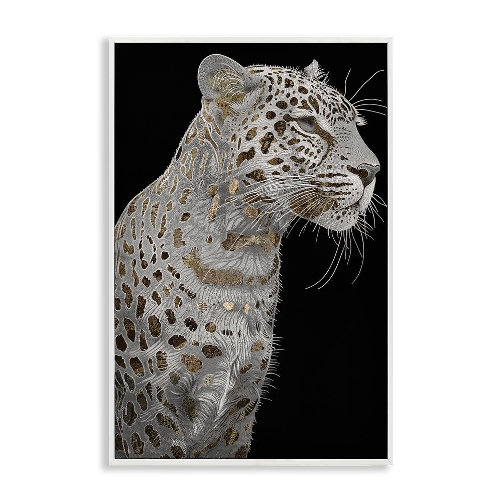 Stupell Elegant Glam Leopard Spots Framed Giclee Art Design By Sasha