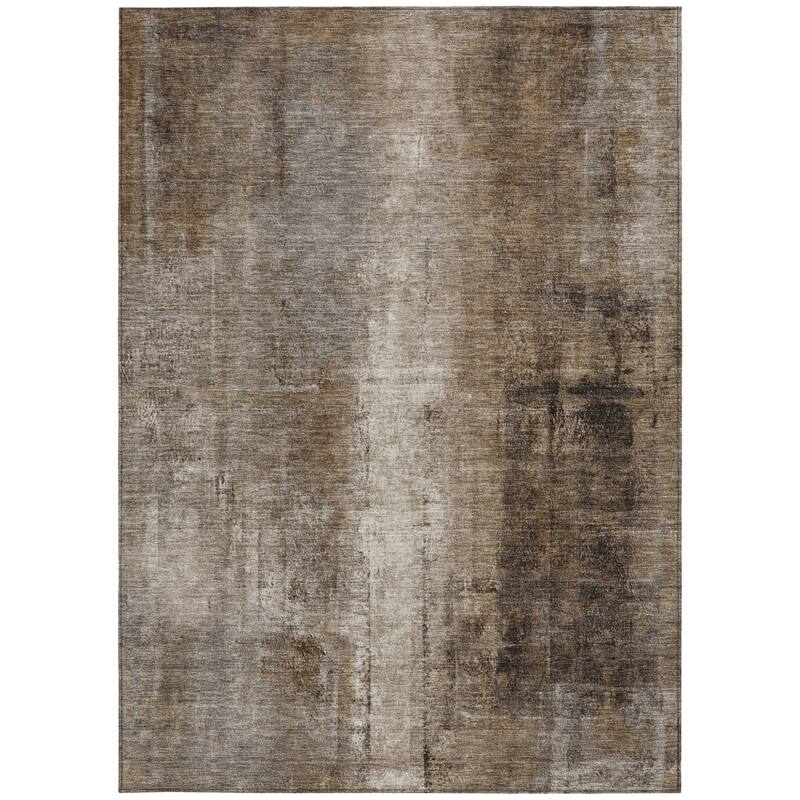 HomeRoots Abstract Transitional Rectangle Outdoor Rug