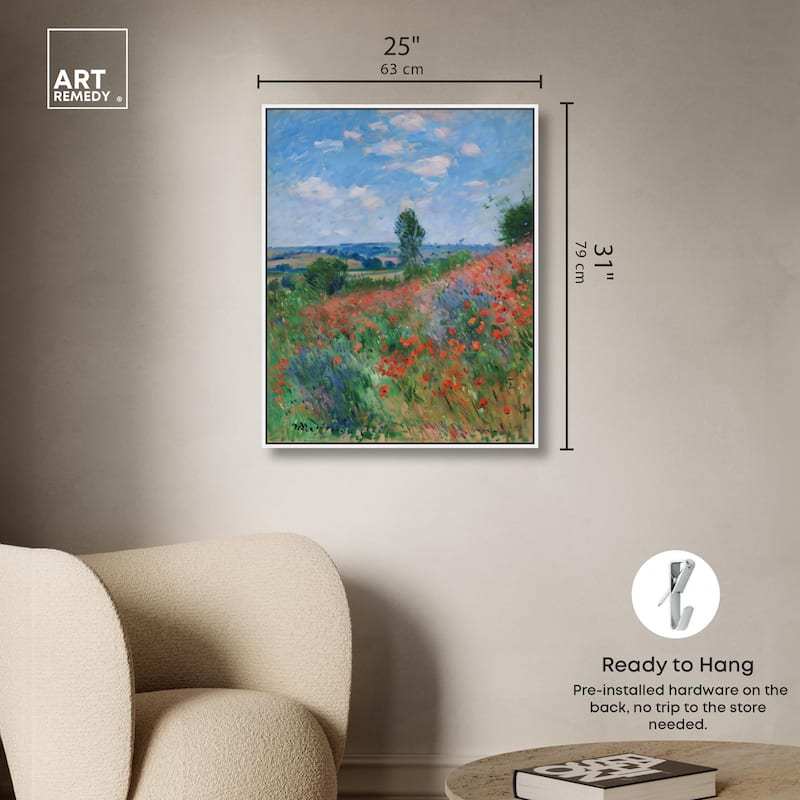Blanket of Poppies II Canvas by Art Remedy