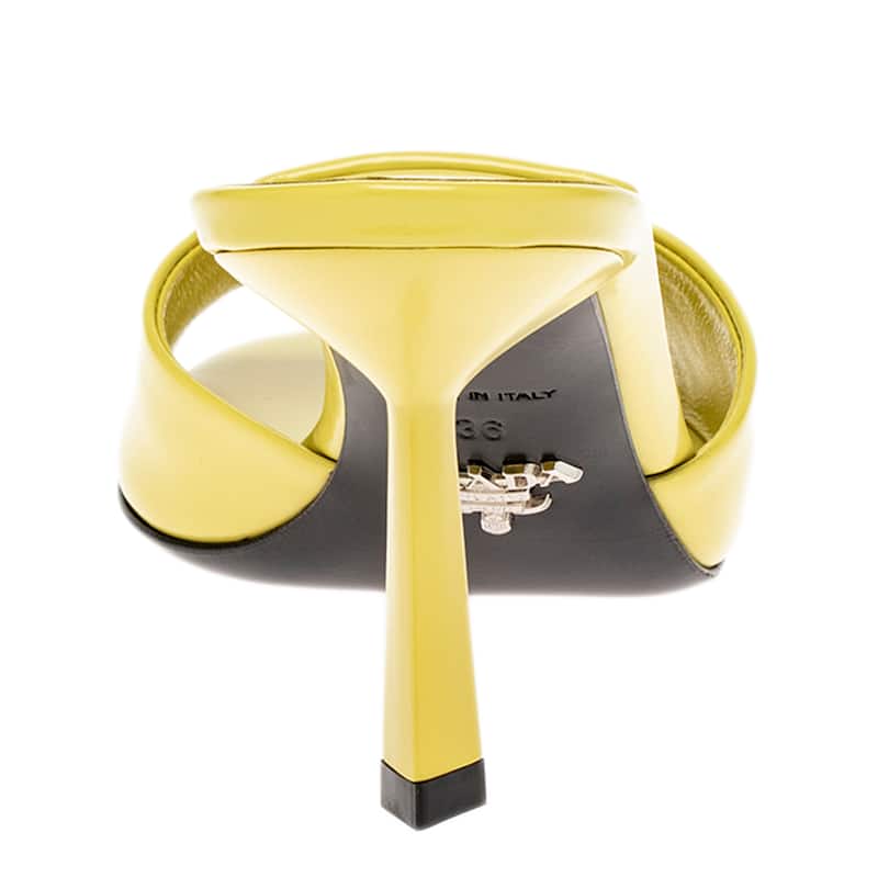 Prada Brushed Leather Heeled Sandals