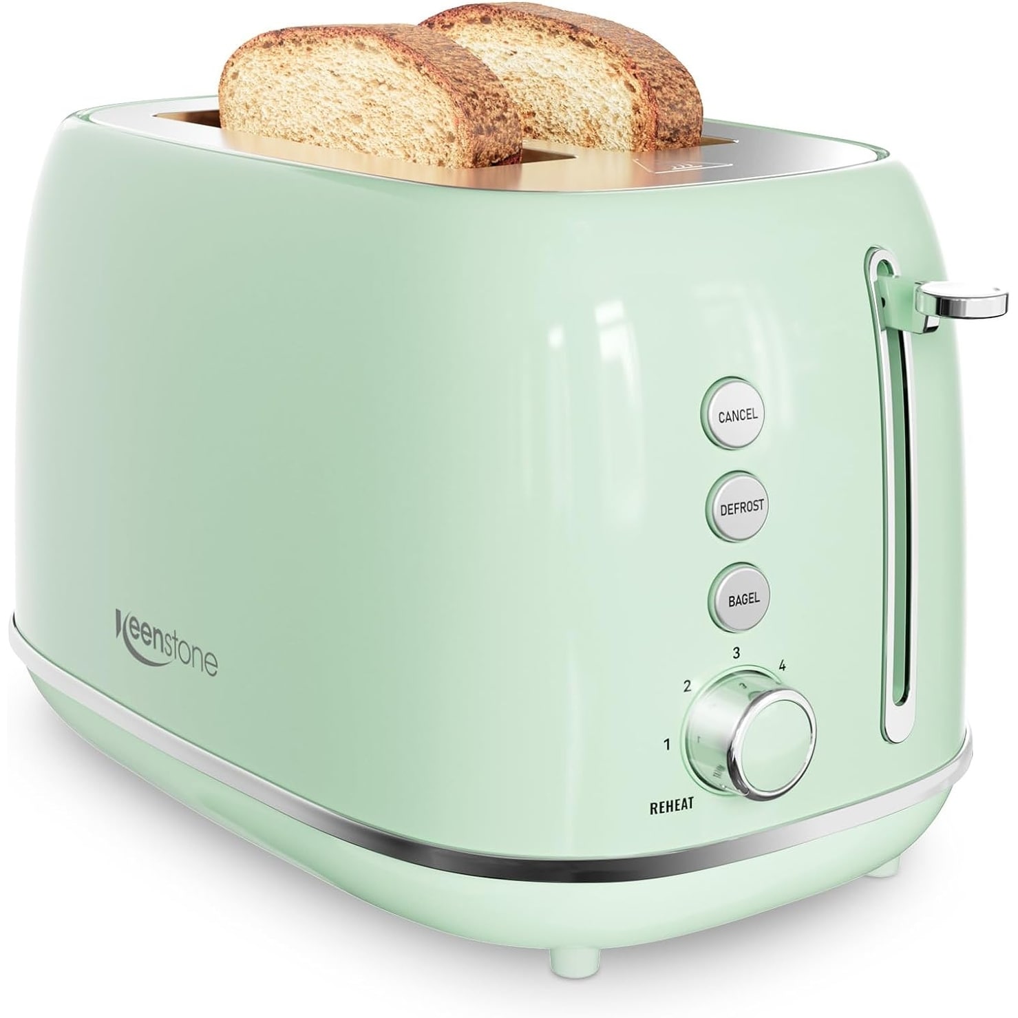 2 Slice Retro Stainless Steel Toaster