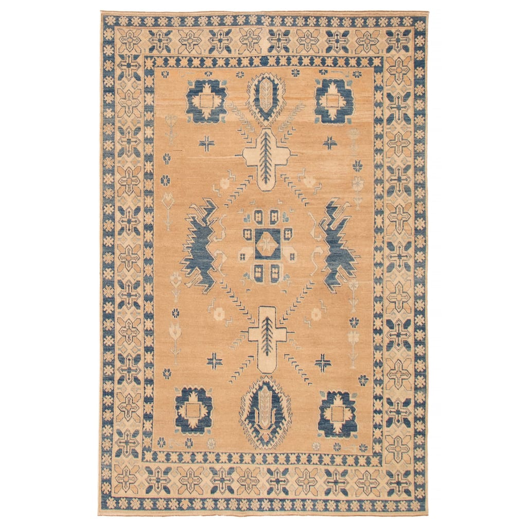 ECARPETGALLERY Hand-knotted Finest Ghazni Brown Wool Rug - 6'6 x 10'0