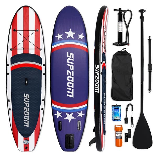 slide 1 of 8, Mordern Pentagram Style Inflatable Paddle Board with Some Components