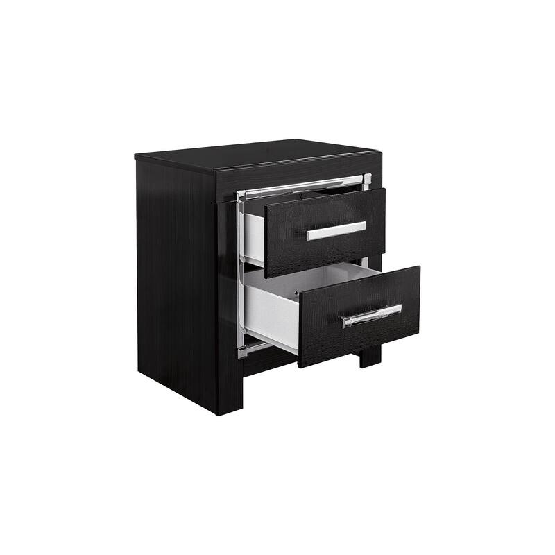 Kaydell Black Two Drawer Nightstand