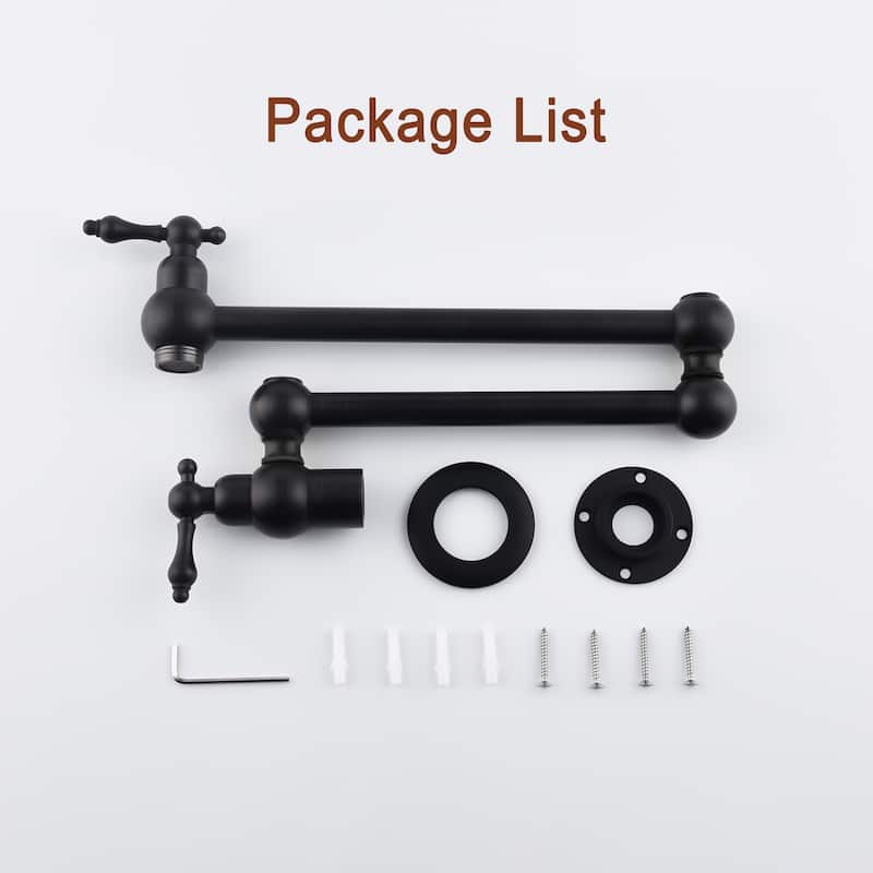 Two Handles Wall Mount Kitchen Faucet
