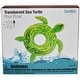 preview thumbnail 5 of 3, CocoNut Float: Green Translucent Sea Turtle - 48" Pool Ring Inflatable, Anti-Leak, Durable, Party Water Accessory - Multi
